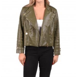 NEW EMILY MCCARTHY mia moto jacket in olive night
